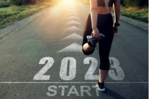A person running on a road, Set Your Health Goals for 2023