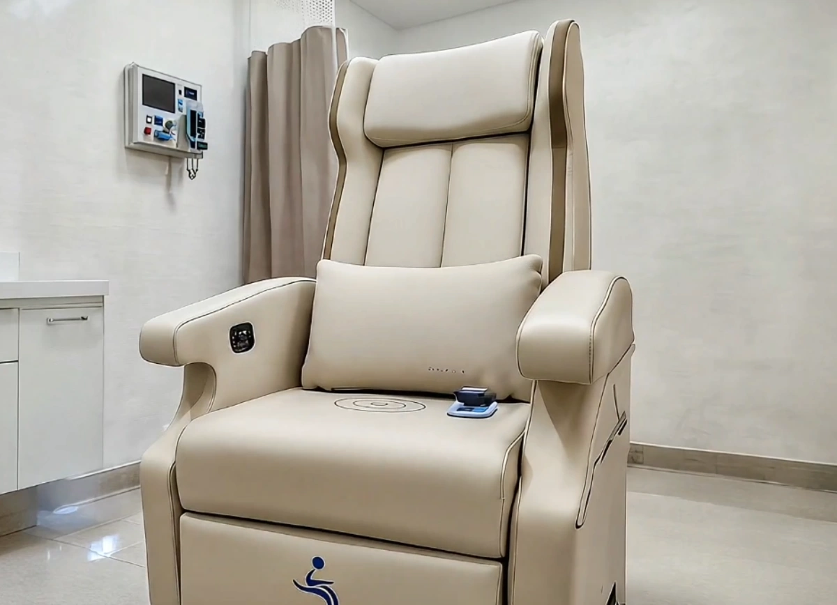 Pelvic floor chair used for non-invasive pelvic floor treatment at Carolina Rehab and Physical Medicine Center.
